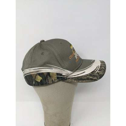 Cranes Lochaven Lodge Strapback Hat Adjustable Camo & Gray French River Ontario