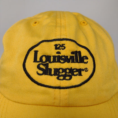 Louisville Slugger 125 Mens Strapback Hat Yellow Adjustable Embroidered Logo