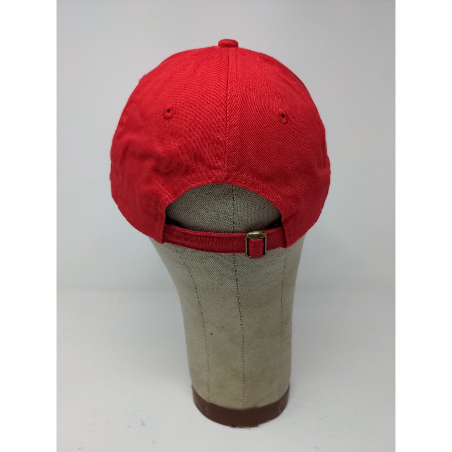 Justice Red Embroidered Logo Slideback Hat Red 100% Cotton Logo