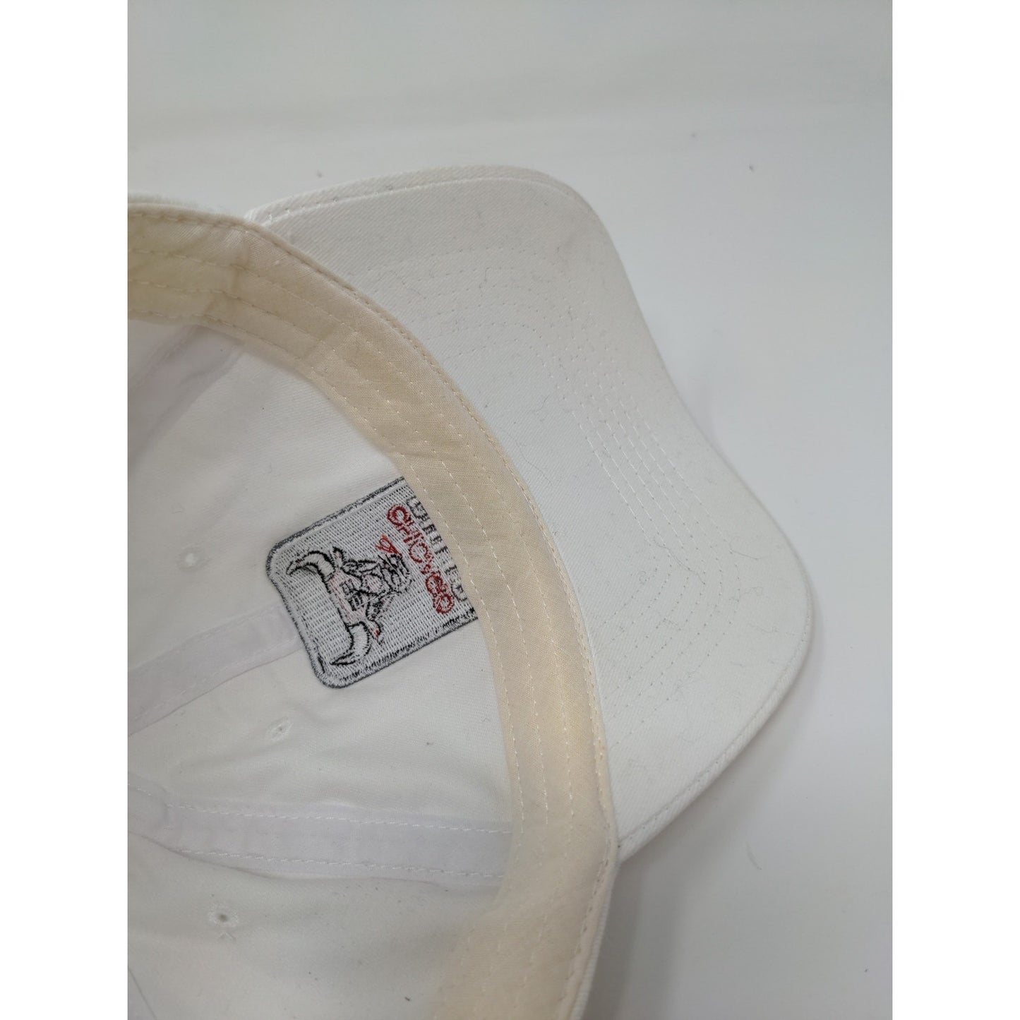 Vintage NBA Chicago Bulls Hinckley Springs Strapback Hat Embroidered Logo White