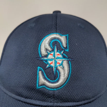 Team MLB Men's Seattle Mariners Strapback Hat Blue OSFM Embroidered Logo