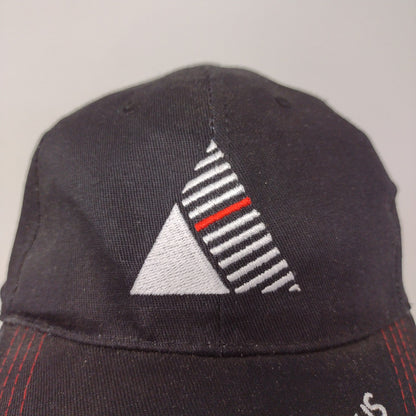 AirRus Slideback Hat Embroidered Logo Spell Out Don't Follow Lead Black Red