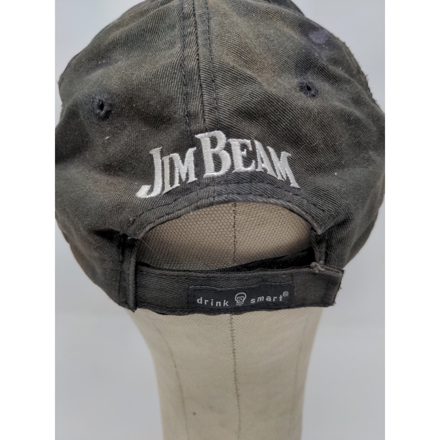 ESPN Jim Beam Next Round Drink Smart Strapback Hat OSFA Black Embroidered