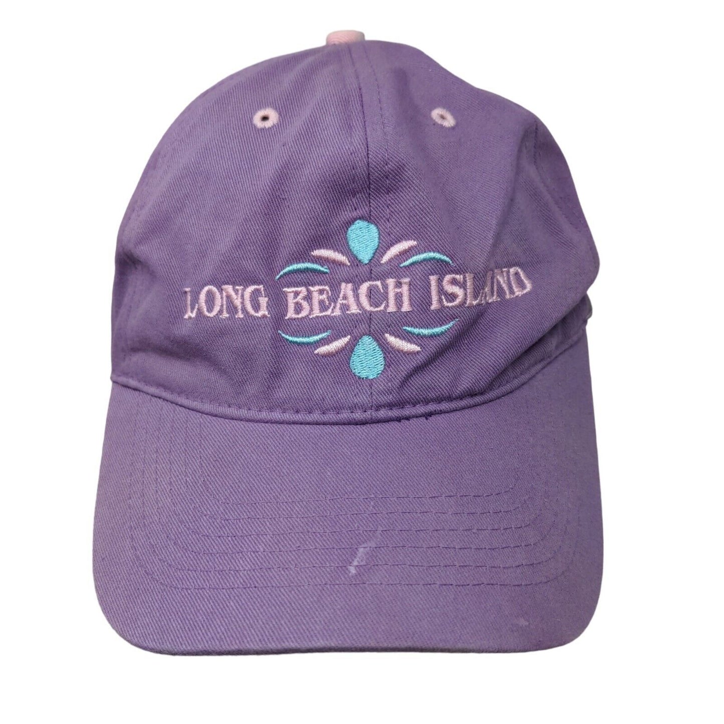 JHats Women's Strapback Hat Purple Adjustable Embroidered Long Beach Island Logo