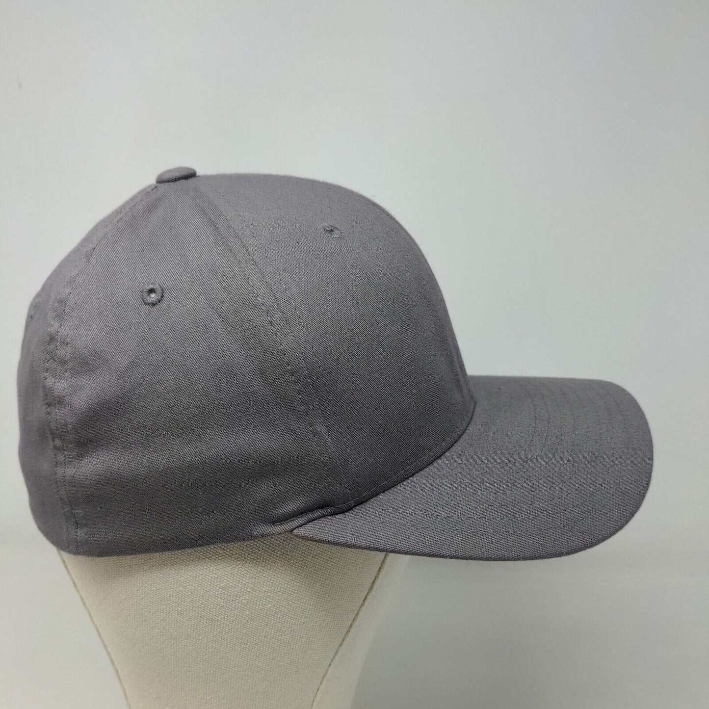 Yupoong Flexfit Men's Fitted Hat Gray Size S-M Blank Cotton Spandex Blend