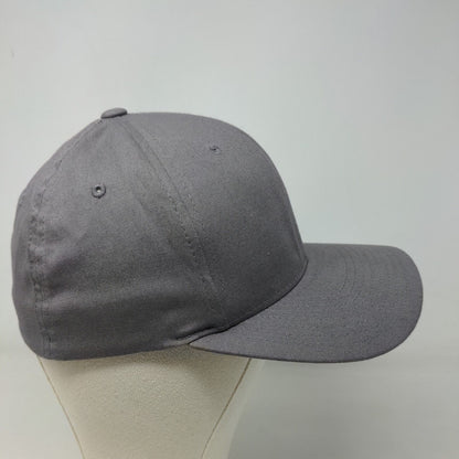 Yupoong Flexfit Men's Fitted Hat Gray Size S-M Blank Cotton Spandex Blend