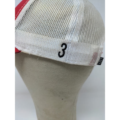 Youth Boys OC Platinum Snapback Mesh Back Hat Dragon Logo Red White Embroidered