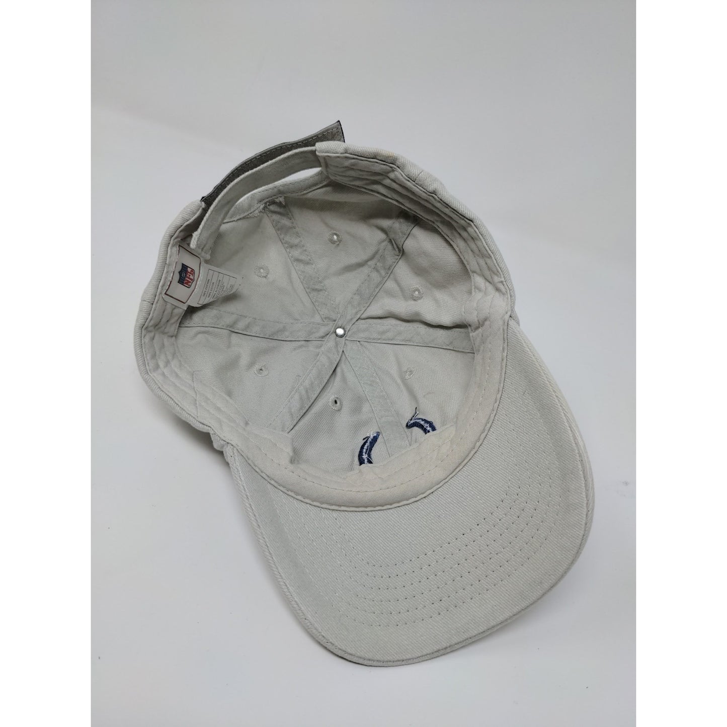 NFL Football Indianapolis Colts Strapback Hat Embroidered Horseshoe Logo Beige