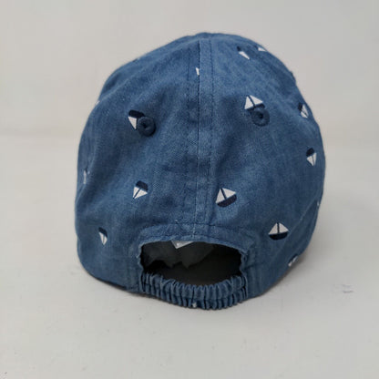 H&M Boy's Toddler Stretchy Hat Blue Size 1.5-2 Years Sailboat Graphic