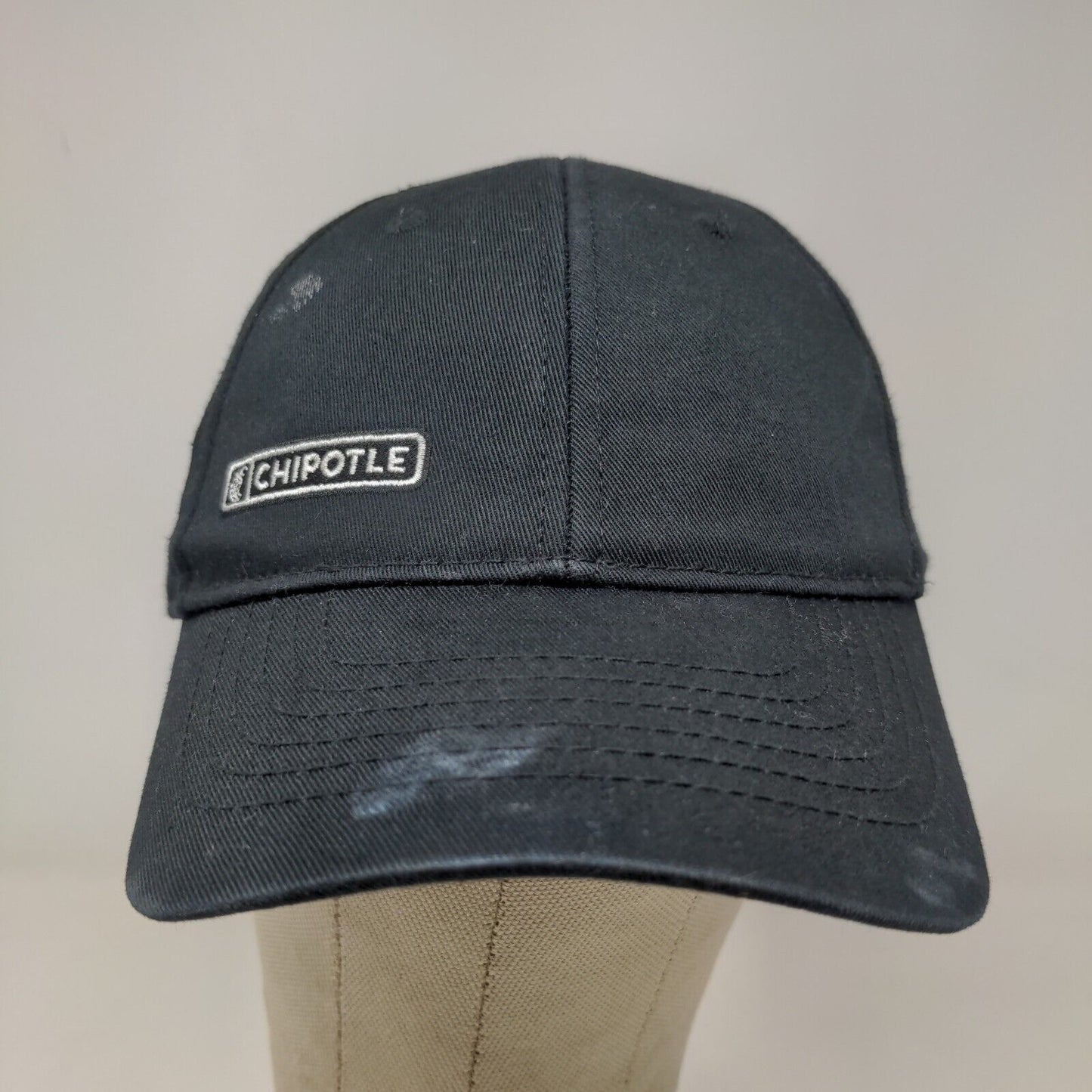 Chipotle Men's Strapback Employee Uniform Hat Black Embroidered Logo