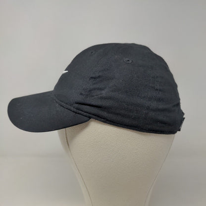 Nike Toddler Strapback Hat Black 100% Cotton Embroidered Swoosh Logo