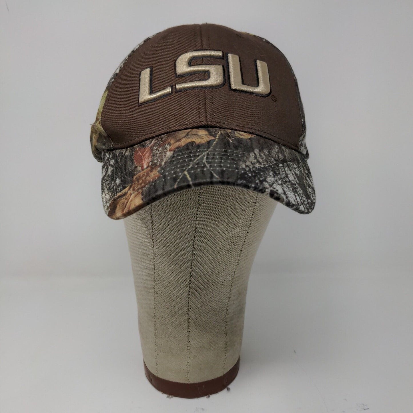 NCAA LSU Tigers Camo Brown Cap Hat Captivating Headgear Adjustable Logo