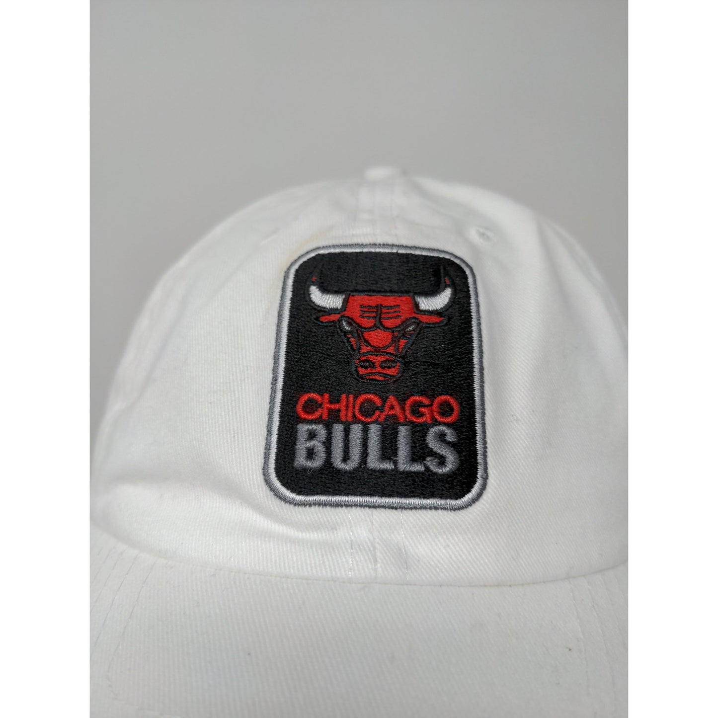 Vintage NBA Chicago Bulls Hinckley Springs Strapback Hat Embroidered Logo White