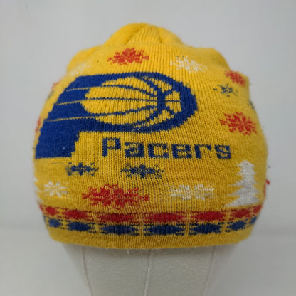 NBA Indiana Pacers Men's Knit Beanie Hat Yellow 100% Acrylic Hardee's Logo