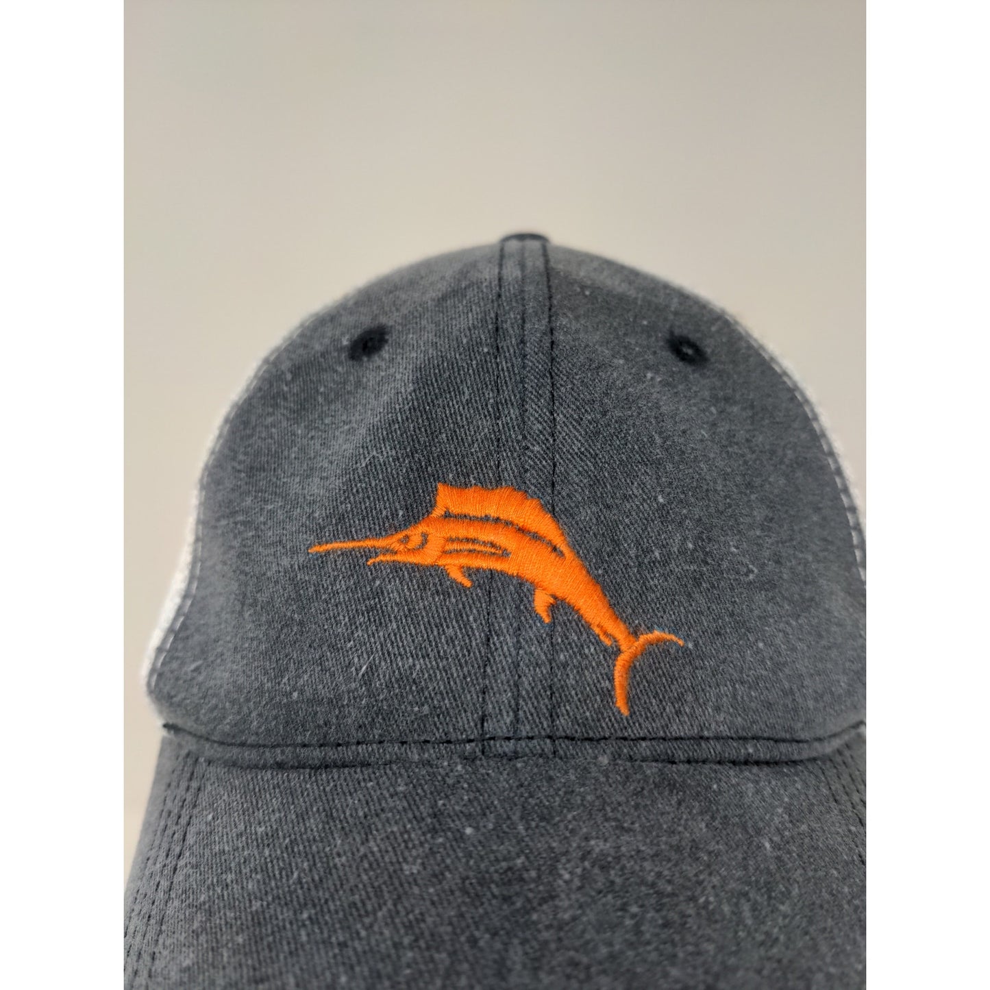 Tommy Bahama Slideback Mesh Back Hat Gray & White Embroidered Logo One Size