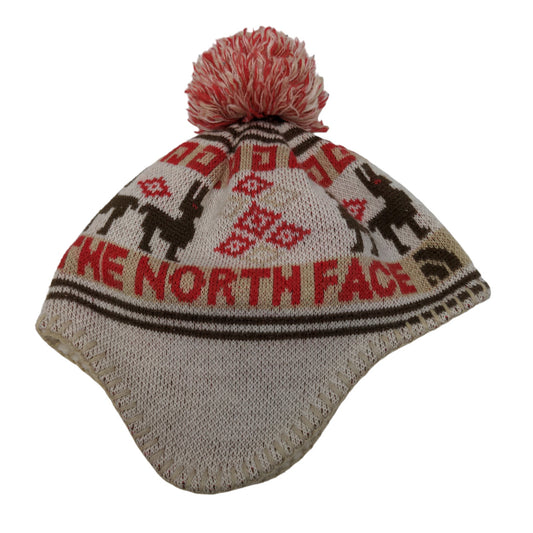 The North Face Baby Infant Beanie Hat Multicolor Pom Pom 100% Polyester