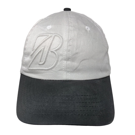 K-Products Men's Strapback Hat Gray Size OSFA Embroidered Bridgestone Logo