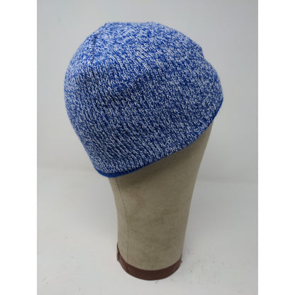 W Feather Logo Beanie Hat Embroidered Logo Blue Soft My Town Originals