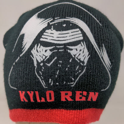 Star Wars Men's Kylo Ren Beanie Cap Hat Black Red Graphic Logo