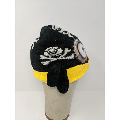 Kids Illumination Entertainment Minions Pirate Beanie Yellow & Black Hat