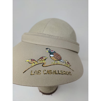 Womens High Spirits Sun Visor Hat Tan Palm Desert California Los Caballeros