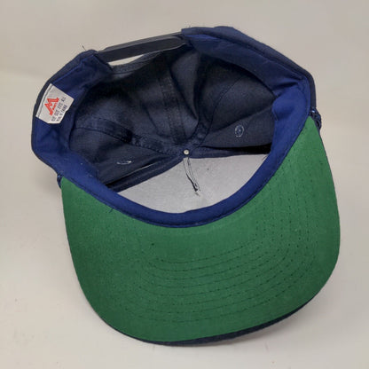Momr's Men's Snapback Hat Blue OSFA Patriotic American Eagle Embroidered Logo