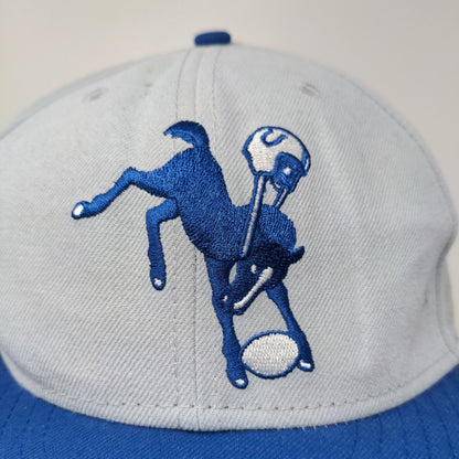 New Era Men's 59Fifty Fitted Hat Gray Size 7 1/2 Indianapolis Colts Embroidered