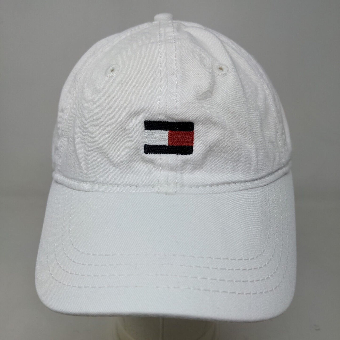 Tommy Hilfiger Men's Slideback Hat White Size OS Embroidered Logo Cotton