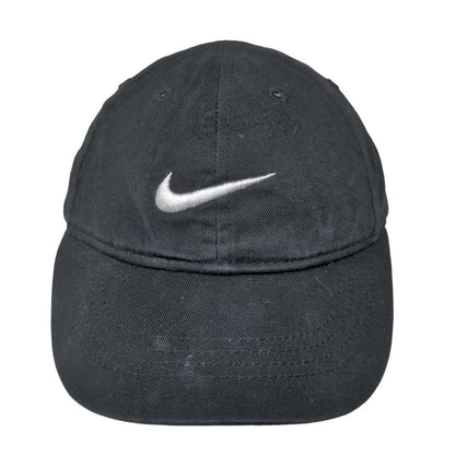 Nike Toddler Strapback Hat Black 100% Cotton Swoosh Logo Embroidered