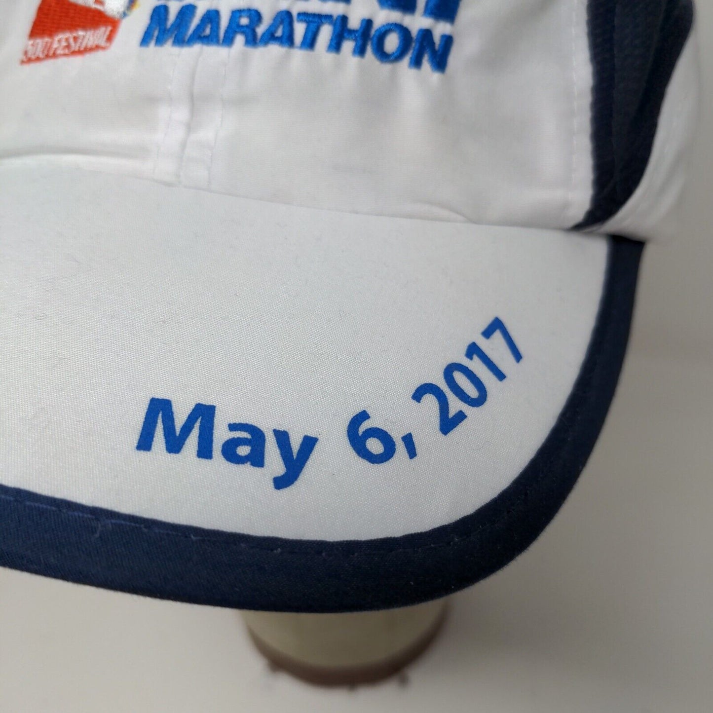 One America Mini Marathon Indy 500 Festival White Strapback Hat May 6 2017