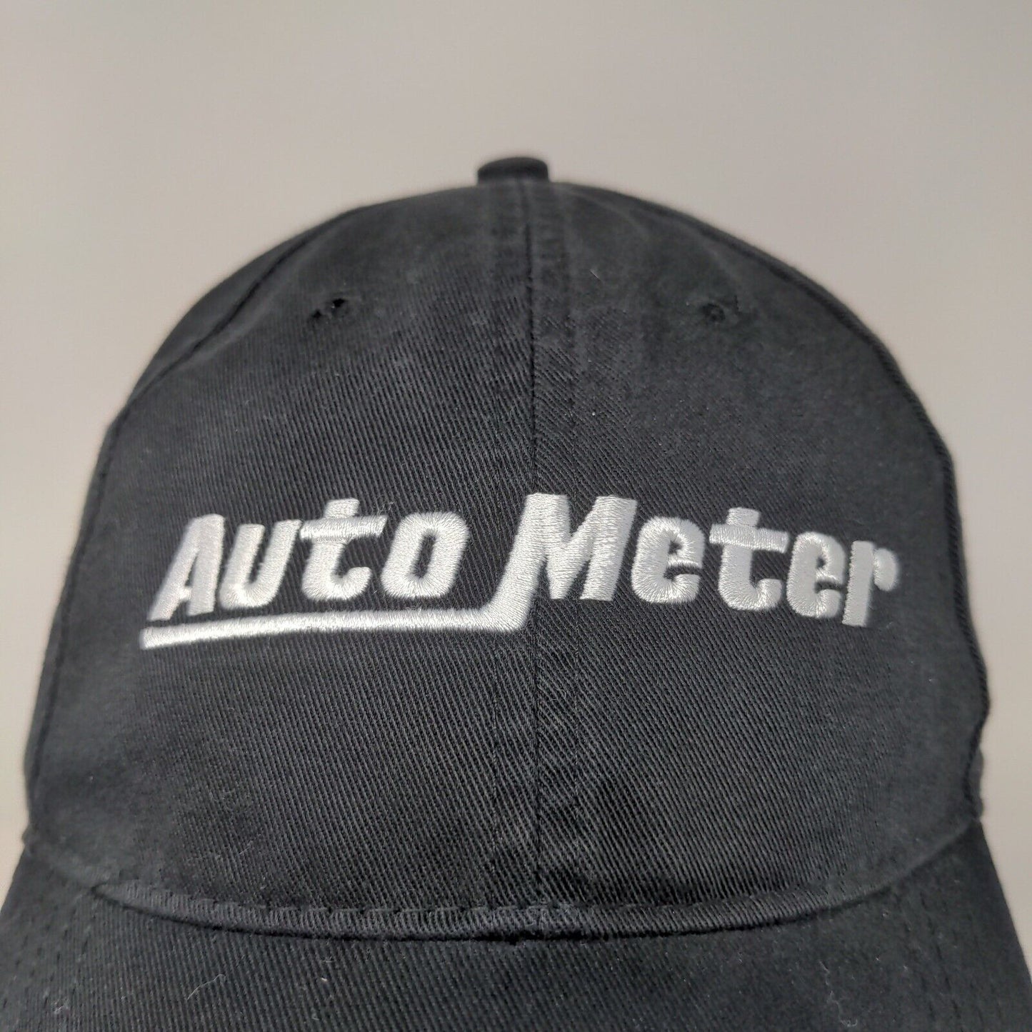 Auto Meter Autometer Black Slide Back Hat Cap Embroidered Adjustable OSFA