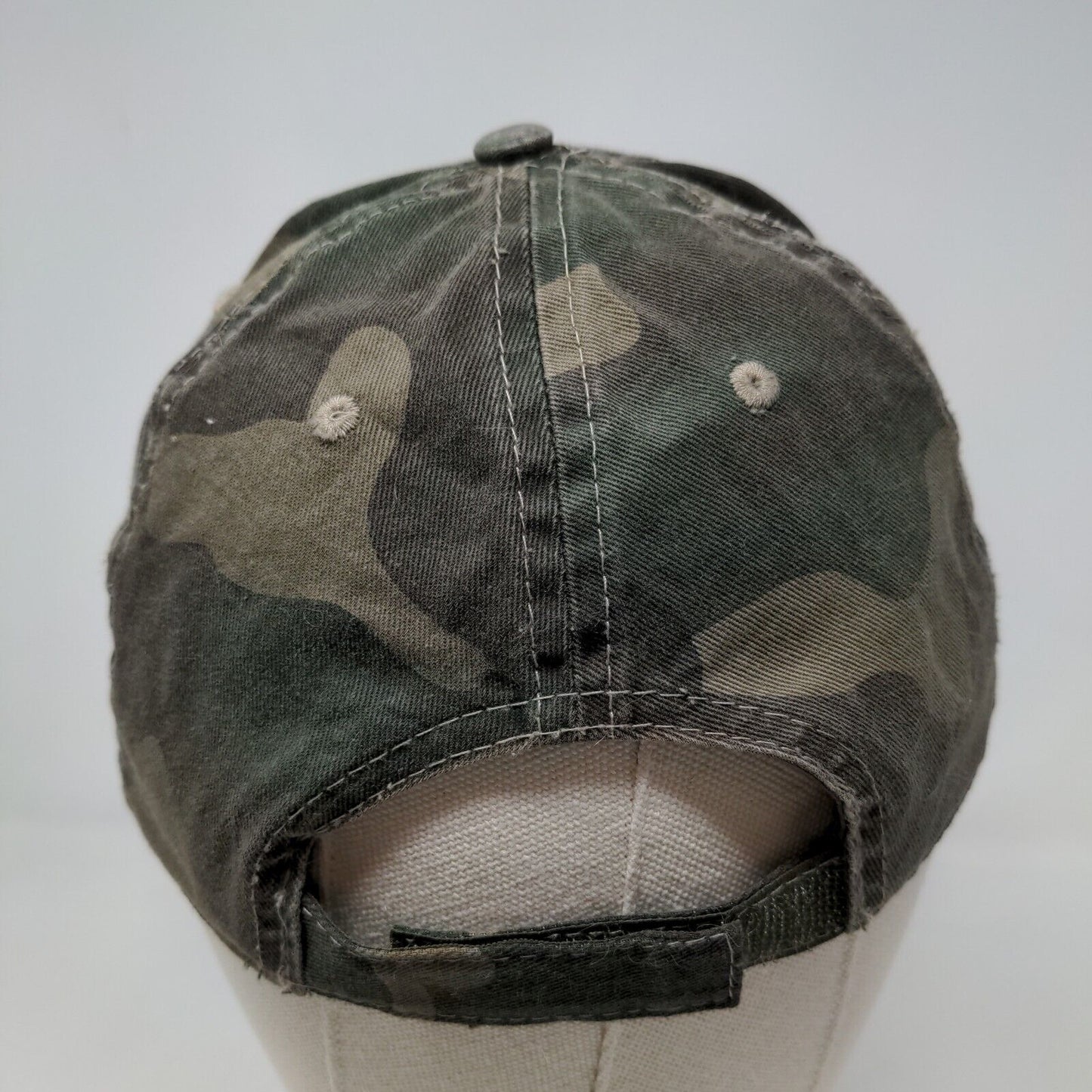 Unbranded Men's Strapback Hat Green Camo OSFM Blank Adjustable