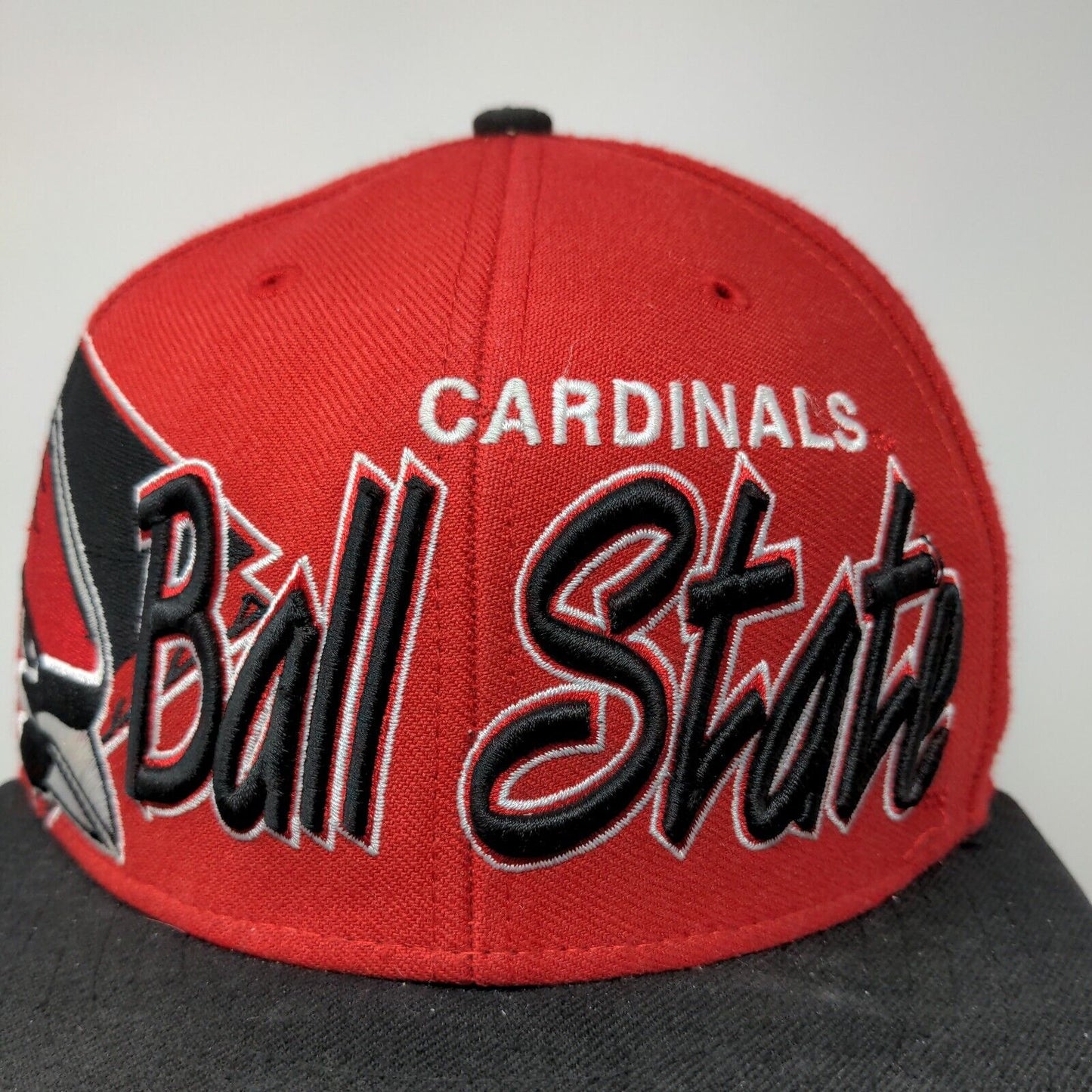 47 Brand Men's Ball State Cardinals Snapback Hat Red Black OS Embroidered Logo