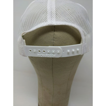 Richardson Mesh Back Snapback Hat Embroidered Rover Logo Gray White Dual 42"