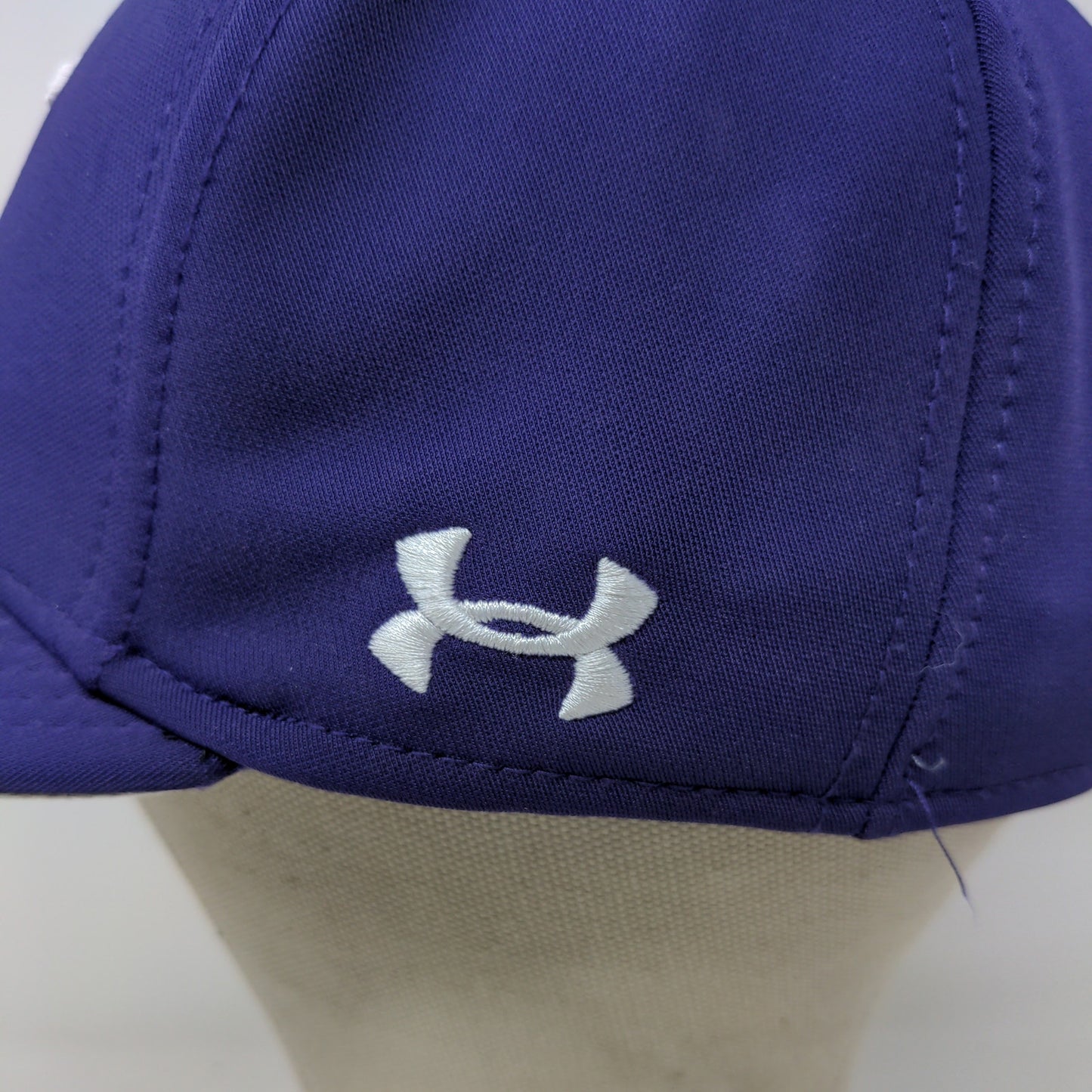 Under Armour Fitted Hat Distressed Size Small Purple Embroidered AV