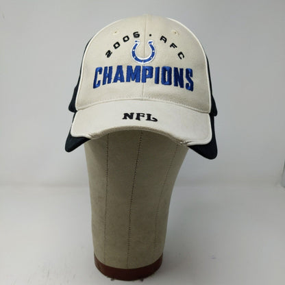 NFL Men's Strapback Indianapolis Colts 2006 AFC Champions Hat Black White OSFA