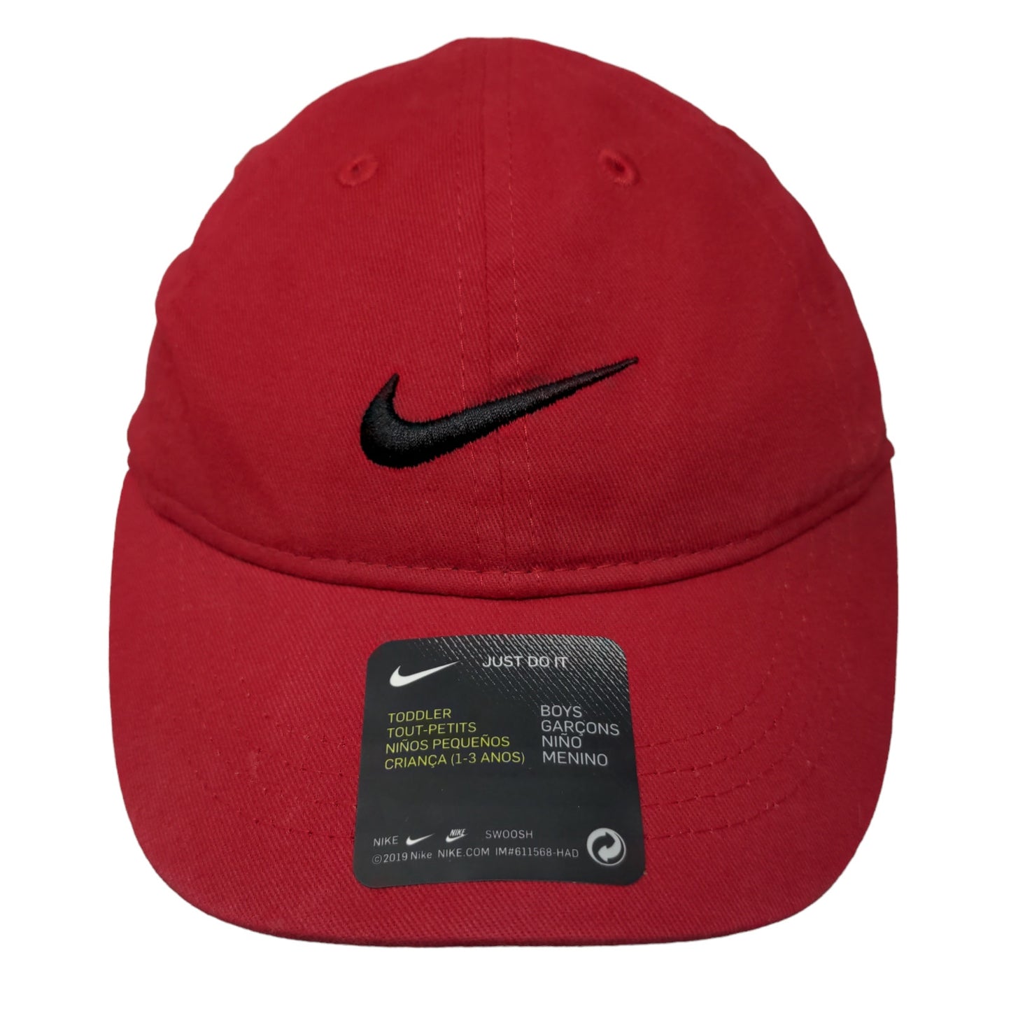 Nike Boys Toddler Strapback Hat Red Adjustable Embroidered Swoosh Logo W/Tags