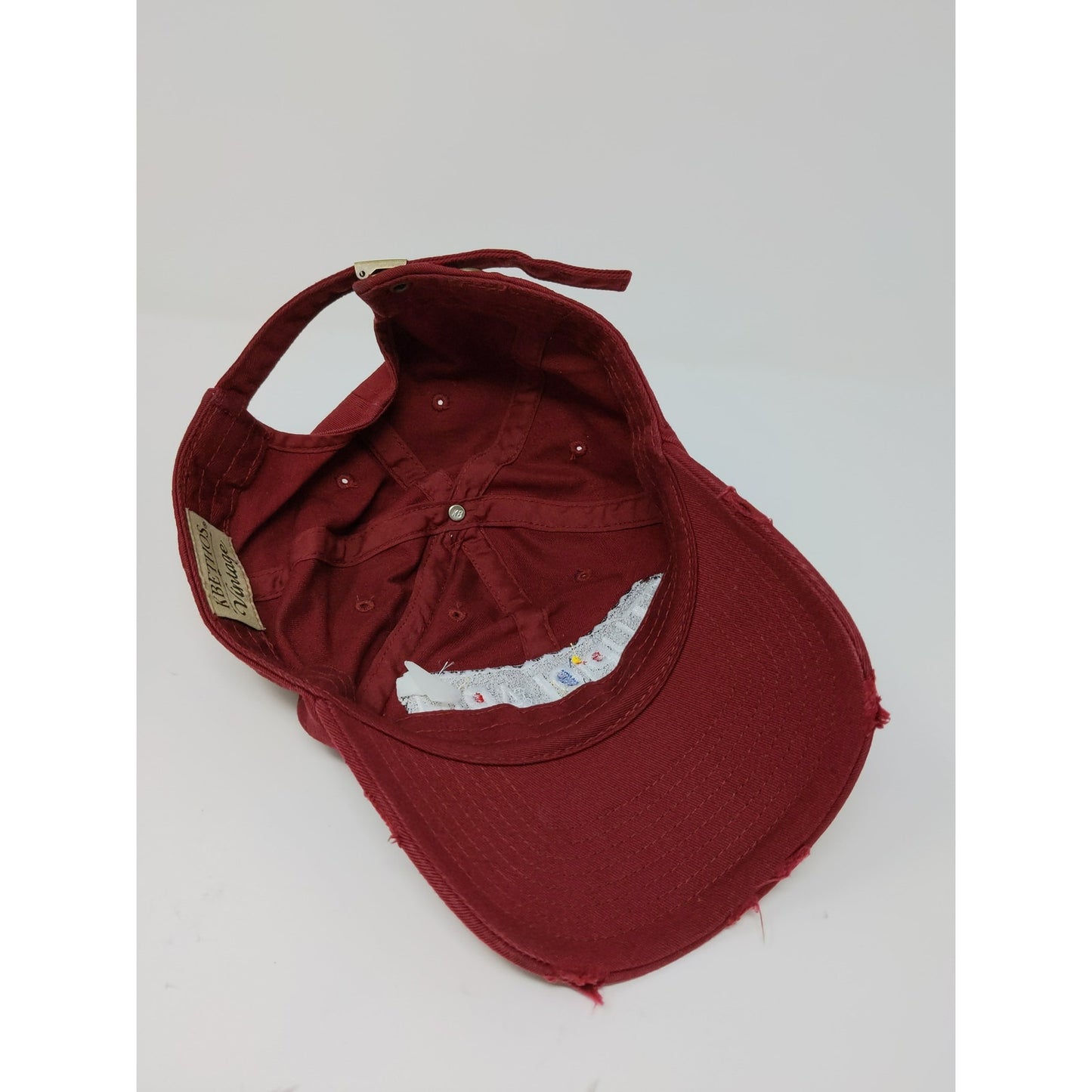 StupidLaBih Slideback Hat Embroidered Logo Kbethos Vintage Cap Red
