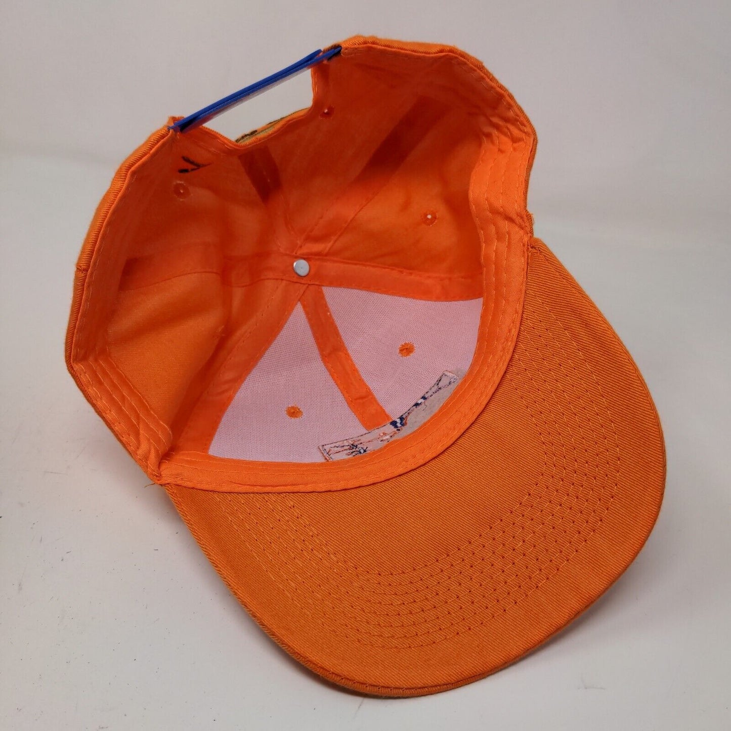 Unbranded Men's Snapback Hat Orange Adjustable Executive Beach Embroidered Logo