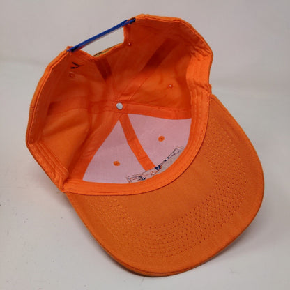 Unbranded Men's Snapback Hat Orange Adjustable Executive Beach Embroidered Logo