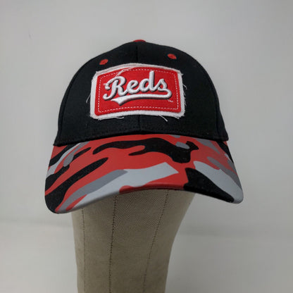 Melonwear Men's Snapback Hat Black Red Camo Adjustable Cincinnati Reds Logo