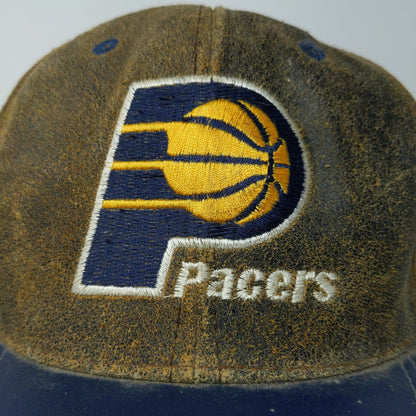 Vintage 90's 1996 NBA Indiana Pacers Snapback Hat Brown Embroidered