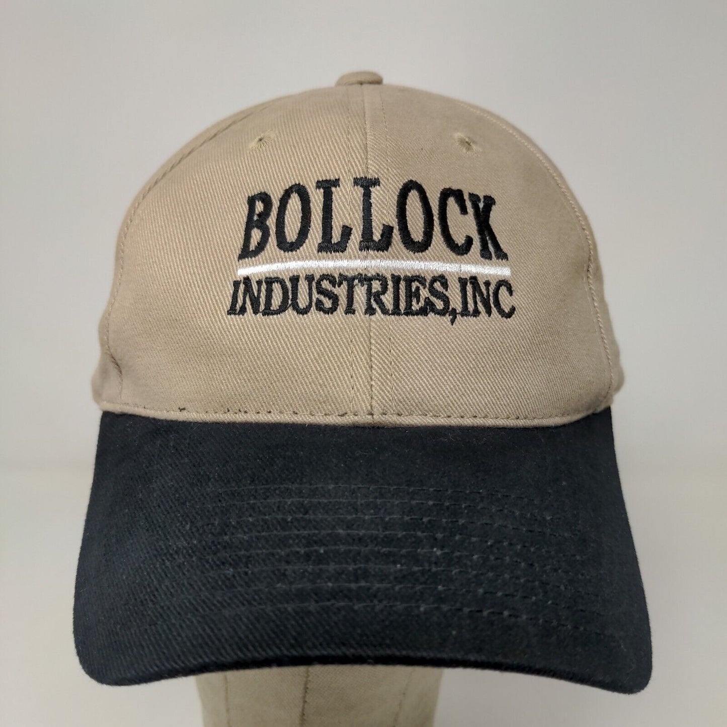 Port Authority Men's Bollock Industries Strapback Hat Tan Black Embroidered