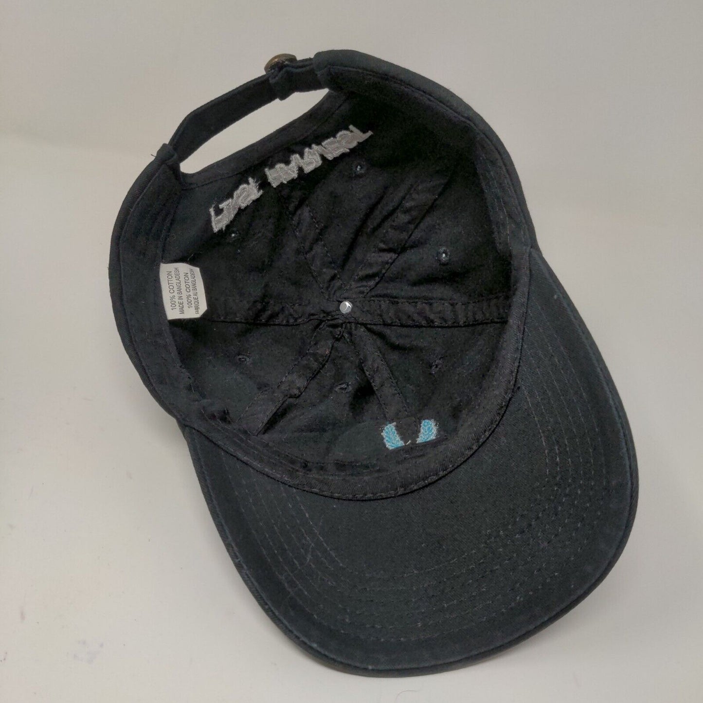 First Harvest Mens Slideback Hat Black Adjustable Embroidered Logo