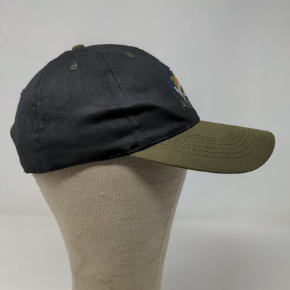 Tongass Men's Snapback Hat Black Green Alaska Embroidered Fish Logo