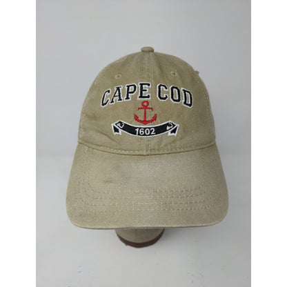 Meds Maps Men's Cape Cod Strapback Hat Cap Tan Embroidered Logo