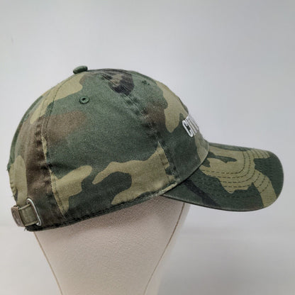 Newhattan Men's Slideback Hat Camo Green OSFA Embroidered City On a Hill Logo