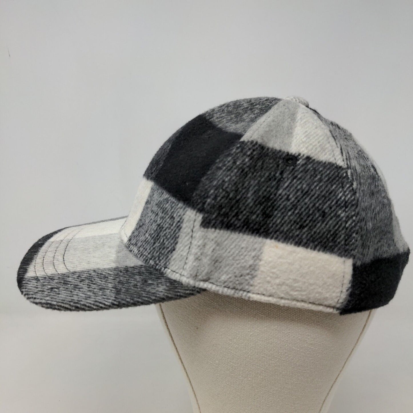 Unbranded Men's Slideback Hat Multicolor Check Pattern Wool Blend