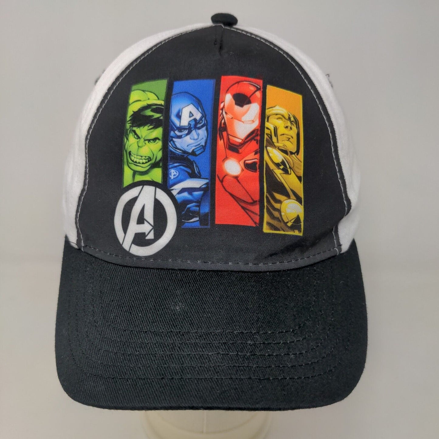 Marvel Boys Snapback Hat Multicolor Size OSFM Graphic Avengers Logo Cotton