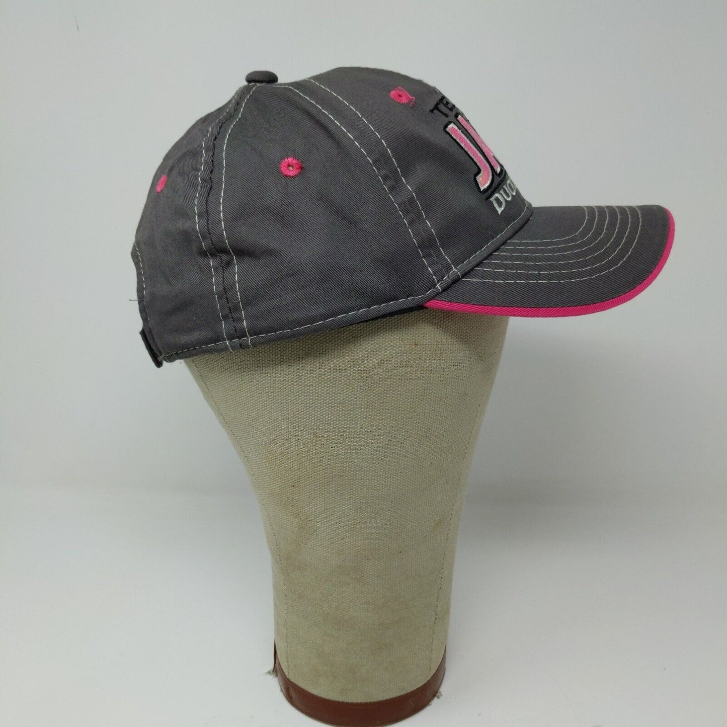 Team Jase Duck Dynasty Hat Gray Pink Embroidered Strapback Adjustable